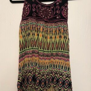 Angie Black and Green Maxi Skirt